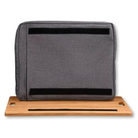 Kesper 77622 Podnos na kolená z bambusu a textilu, 45 x 31 cm, výška: 8 cm, hnedo-sivá farba 6