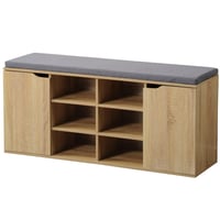 Kesper Botníková lavica s vankúšom, dub sonoma, 103,5 x 48 x 29,5 cm, drevovláknitá doska, lavica na topánky 1