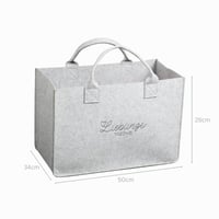 Set 2 genți din fetru Kesper, 50 x 25 x 34 cm, Gri, 9422813 6