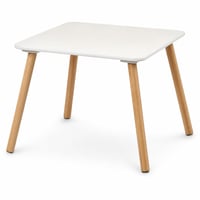Detský stôl Kesper s 2 stoličkami, biely, MDF, stôl 55x55x45 cm, stolička 27,5x27,5x50,5 cm, detská nábytková súprava 5