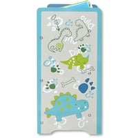 Kesper Gyerek Tároló Polc 9 Textil Fiókkal Dinoszaurusz Mintával, Kék, 66 x 30 x 59,5 cm 4