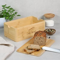 Kesper kutija za kruh s daskom za rezanje, FSC® certificirani bambus, 32 x 12,5 x 20 cm, daska 32 x 20 x 1 cm, 58583 2