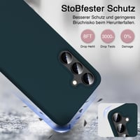 Keteen puzdro na Samsung Galaxy A57 5G s popruhom na krk, tenký silikónový zadný kryt s odnímateľnou šnúrkou, nárazuvzdorné puzdro na telefón s retiazkou, tmavozelené 5