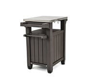 Masă laterală pentru grătar Keter BBQ Unity – grafit, blat din oțel inoxidabil, 70x54x90 cm, rezistentă la intemperii 3