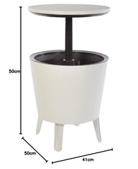 Keter Cool Bar kültéri hűtőpult 30 literes, 45 dobozos kerti bár asztal, 52x42x52 cm, barna 3