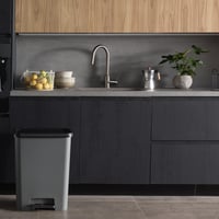Coș de gunoi Keter Curver Compatta Duo 23L + 23L - Gri/Negru, recipient pentru colectare selectivă cu două compartimente 5