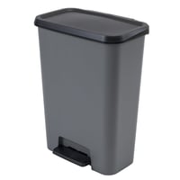 Coș de gunoi Keter Curver Compatta Duo 23L + 23L - Gri/Negru, recipient pentru colectare selectivă cu două compartimente 1