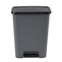 Coș de gunoi Keter Curver Compatta Duo 23L + 23L - Gri/Negru, recipient pentru colectare selectivă cu două compartimente 2