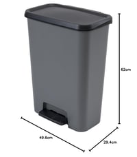 Coș de gunoi Keter Curver Compatta Duo 23L + 23L - Gri/Negru, recipient pentru colectare selectivă cu două compartimente 7