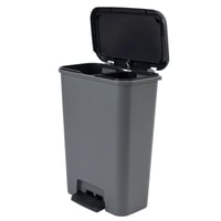 Coș de gunoi Keter Curver Compatta Duo 23L + 23L - Gri/Negru, recipient pentru colectare selectivă cu două compartimente 4