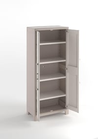 Vysoká plastová skriňa Keter Gulliver s 2 dverami - béžová - 80x44x182 cm 4