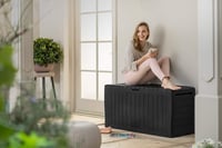 Cutie de depozitare pentru grădină Keter Marvel+ 270 litri, gri grafit, impermeabilă, pentru perne și unelte de grădină 8