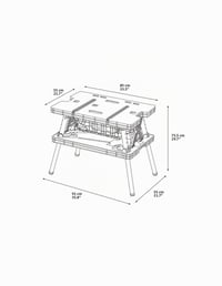 Keter összecsukható munkaasztal 85x55,5x11,2 cm (csukva) / 91x55,5x75,5 cm (nyitva) 450 kg teherbírás fekete 6