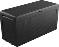 Záhradný úložný box Keter Samoa 270 l, antracitový, imitácia dreva, živica, 116,4 x 44,7 x 57 cm 1