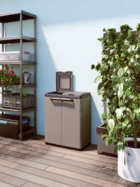 Keter Split Basic recyklačná skriňa, sivá/čierna, 68 x 39 x 85 cm, 220 litrov, plast, manuálne otváranie 5