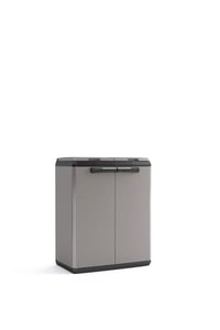 Keter Split Basic recyklačná skriňa, sivá/čierna, 68 x 39 x 85 cm, 220 litrov, plast, manuálne otváranie 3