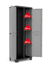 Keter Stilo ormar za odlaganje, 2 vrata, 3 police - tamnosiva/crna - 68x39x173 cm 5