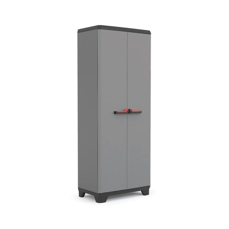 Keter Stilo ormar za odlaganje, 2 vrata, 3 police - tamnosiva/crna - 68x39x173 cm