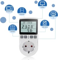 KETOTEK Energiafogyasztás Mérő Konnektor, Áramfogyasztás Mérő 11 Üzemmóddal, 3680W Teljesítménymérő LCD Kijelzővel 5