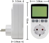 KETOTEK Energiafogyasztás Mérő Konnektor, Áramfogyasztás Mérő 11 Üzemmóddal, 3680W Teljesítménymérő LCD Kijelzővel 7
