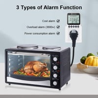 KETOTEK Energiamérő Konnektorba LCD Kijelzővel, Áramfogyasztás Mérő Otthonra Túlterhelés Védelemmel 3680W 4