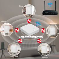 KETOTEK Okos Radiátor Termosztát WiFi Zigbee Kezdő Szett Hub-bal, Programozható Fűtés Szabályozó Alexa Kompatibilis Smart Life App 2