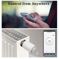 KETOTEK Okos Radiátor Termosztát WiFi Zigbee Kezdő Szett Hub-bal, Programozható Fűtés Szabályozó Alexa Kompatibilis Smart Life App 3