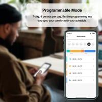 KETOTEK Okos Radiátor Termosztát WiFi Zigbee Kezdő Szett Hub-bal, Programozható Fűtés Szabályozó Alexa Kompatibilis Smart Life App 5