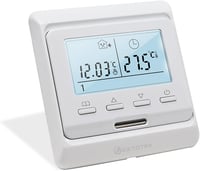 KETOTEK Programozható Termosztát Padlófűtéshez Digitális Szobatermosztát Melegvizes Fűtésszabályozó 230V Fehér Süllyesztett 1