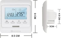 KETOTEK Programozható Termosztát Padlófűtéshez Digitális Szobatermosztát Melegvizes Fűtésszabályozó 230V Fehér Süllyesztett 6