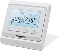 KETOTEK Programozható Termosztát Padlófűtéshez Digitális Szobatermosztát Melegvizes Fűtésszabályozó 230V Fehér Süllyesztett 2