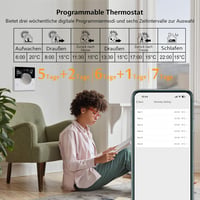 KETOTEK Smart WiFi Termosztát 16A Elektromos Padlófűtéshez Alexa Kompatibilis 4