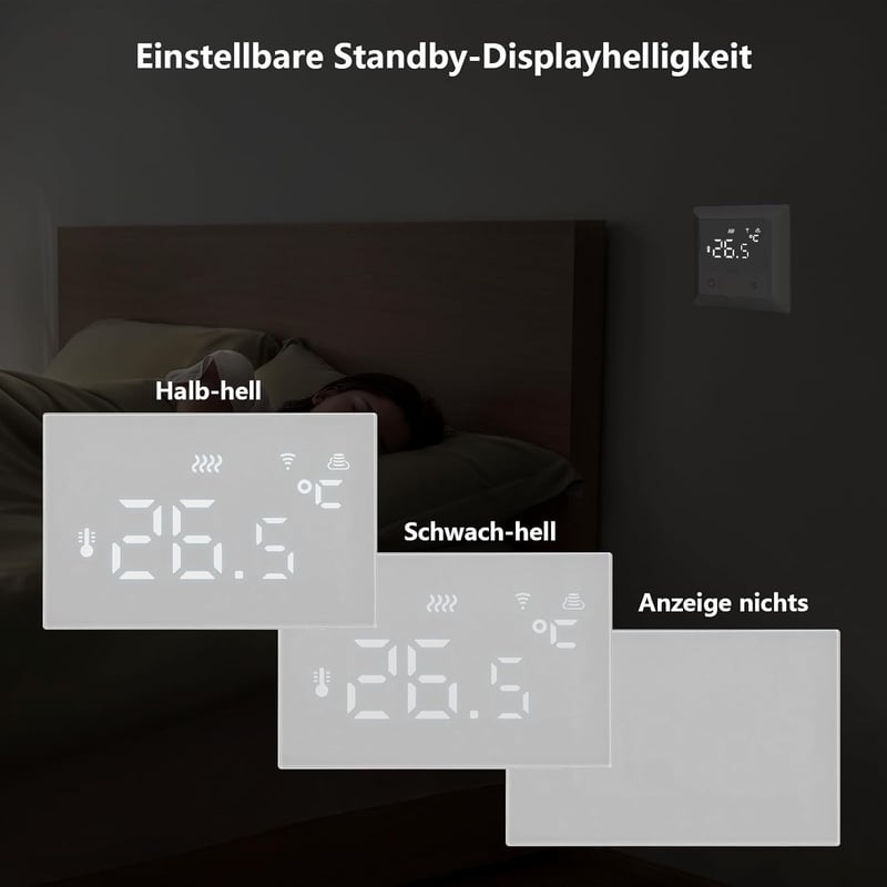 KETOTEK WiFi okos termosztát kazánhoz padlófűtéshez Alexa kompatibilis