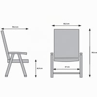 Sklopiva stolica KETTLER Sieger Palma s potpunim plastičnim okvirom, bijela, 67x62x105 cm 3