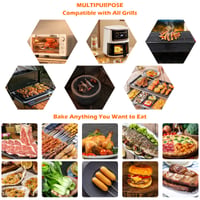 Set 8 covorașe pentru grătar KEWUZY, 40 x 33 cm, antiaderente, reutilizabile, rezistente la căldură și tăiabile, accesorii pentru grătar pe gaz și cărbune 6