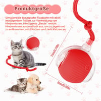 Jucărie Electrică pentru Pisici KEWUZY cu Lumină LED, Minge Interactivă Automată la 360 de Grade cu Sfoară, Jucărie pentru Pisici Reîncărcabilă prin USB 6