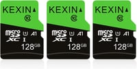KEXIN 128GB Micro SD kártya 3 db A1 V30 U1 4K SD adapterrel 1