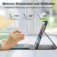 Xiaomi Redmi Pad 2 és Pad SE 11 colos billentyűzetes tok RGB háttérvilágítással - Fekete 4