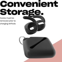 Keybudz EarBuddyz szilikon fülkampó AirPods Pro és EarPods fejhallgatóhoz - fekete 5