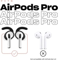 Keybudz EarBuddyz szilikon fülkampó AirPods Pro és EarPods fejhallgatóhoz - fekete 3