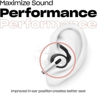 Keybudz EarBuddyz szilikon fülkampó AirPods Pro és EarPods fejhallgatóhoz - fekete 2