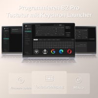 Bezdrôtová klávesnica Keychron B2 Pro, 96% ISO DE rozloženie, 2,4 GHz a Bluetooth, ultratenká, 1200 hodín výdrž batérie, ZMK/Launcher, Mac/Windows/Linux - vesmírna sivá 4