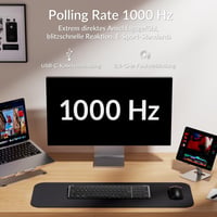 Bezdrôtová klávesnica Keychron B2 Pro, 96% ISO DE rozloženie, 2,4 GHz a Bluetooth, ultratenká, 1200 hodín výdrž batérie, ZMK/Launcher, Mac/Windows/Linux - vesmírna sivá 5