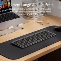 Bezdrôtová klávesnica Keychron B2 Pro, 96% ISO DE rozloženie, 2,4 GHz a Bluetooth, ultratenká, 1200 hodín výdrž batérie, ZMK/Launcher, Mac/Windows/Linux - vesmírna sivá 6