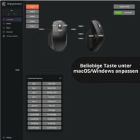 Bezdrôtová myš Keychron M6 Silent, 2,4 GHz a Bluetooth 5.3, 30000 DPI, snímač PixArt 3950, výdrž batérie 120 hodín, programovateľná herná myš pre PC, Mac, notebook – čierna 5