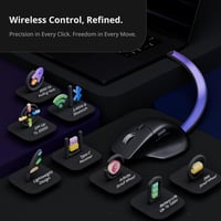Bezdrôtová myš Keychron M6 Silent, 2,4 GHz a Bluetooth 5.3, 30000 DPI, snímač PixArt 3950, výdrž batérie 120 hodín, programovateľná herná myš pre PC, Mac, notebook – čierna 2