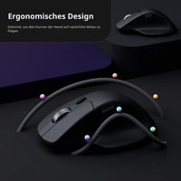 Bezdrôtová myš Keychron M6 Silent, 2,4 GHz a Bluetooth 5.3, 30000 DPI, snímač PixArt 3950, výdrž batérie 120 hodín, programovateľná herná myš pre PC, Mac, notebook – čierna 6