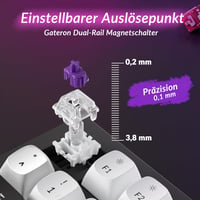 Bezdrôtová mechanická klávesnica Keychron Q3 HE, 80 % TKL ISO DE rozloženie, celokovové telo, 2,4 GHz, Rapid Trigger, QMK, magnetické spínače Gateron, Mac a Windows 3