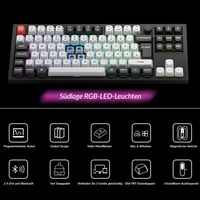 Bezdrôtová mechanická klávesnica Keychron Q3 HE, 80 % TKL ISO DE rozloženie, celokovové telo, 2,4 GHz, Rapid Trigger, QMK, magnetické spínače Gateron, Mac a Windows 7