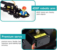 KEYESTUDIO 4 tengelyes robotkar szervomotorokkal Arduino programozható gyerekeknek 3